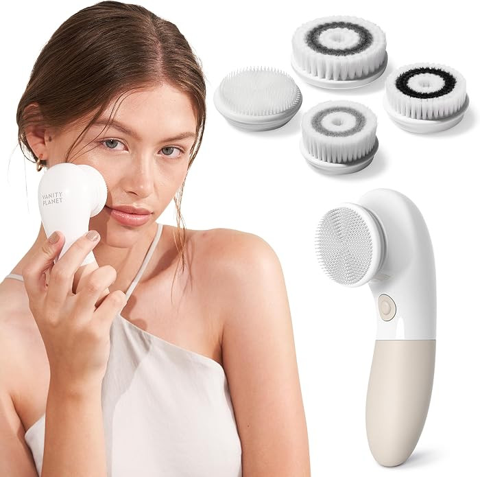Vanity Planet Raedia Facial Cleansing Brush - Electric Facial Cleansing Brush with 4 Exfoliating ... | Amazon (US)