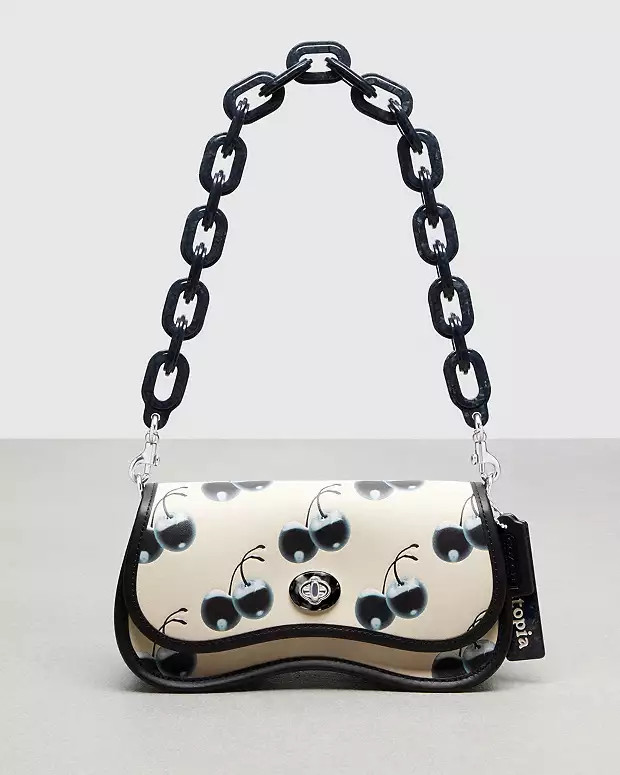 Wavy Dinky Bag In Coachtopia Leather With Cherry Print | Coach (US)