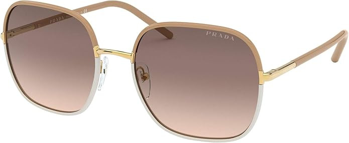 Prada 0PR67XS Beige/White/Light Brown Gradient Light Grey/White One Size | Amazon (US)