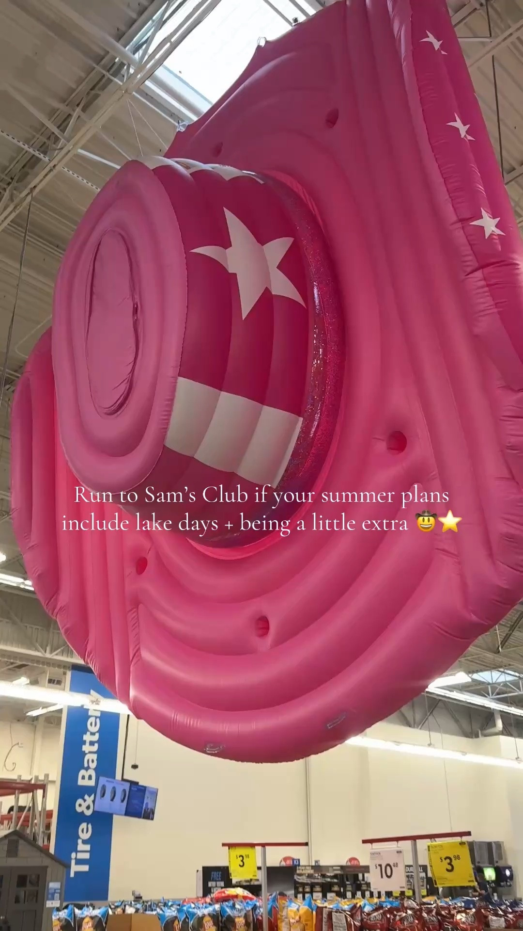 Sam’s Club summer time finds - lake day - lake island float - bachelorette party - 4th of July - Memorial Day - pool day - summer floats - pool floats - western theme - pink cowboy hat - red white and blue - outdoor toys - water toys - moms day out - swimwear

#LTKSwim #LTKKids #LTKSeasonal