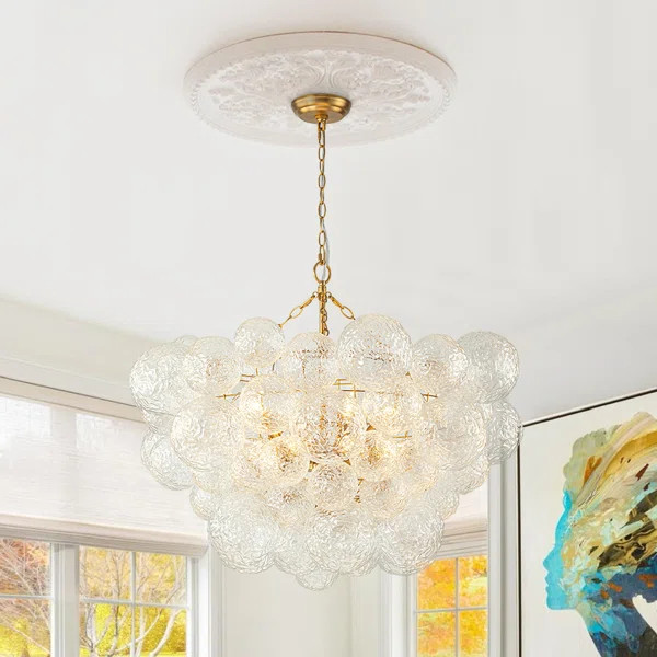 Erikson 8 - Light Water Glass Bubble Chandelier | Wayfair North America