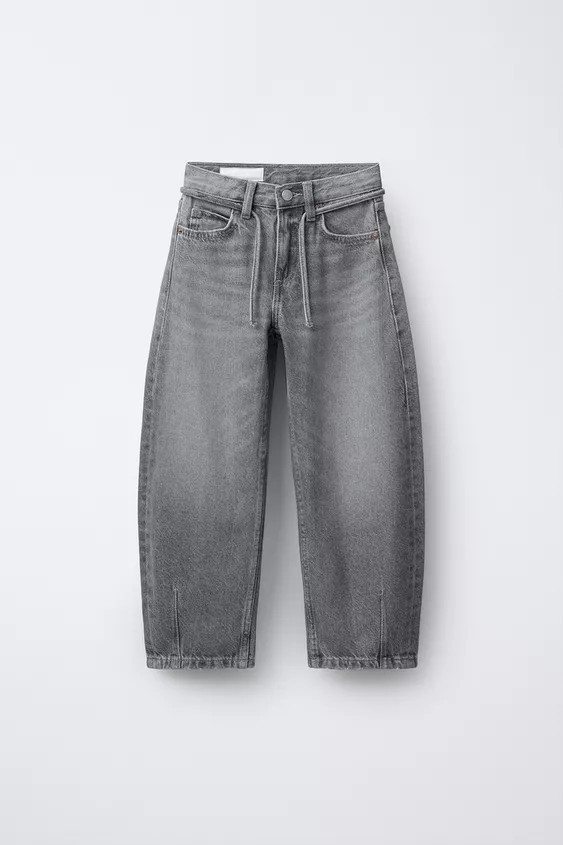 BARREL JEANS WITH BELT | Zara UK