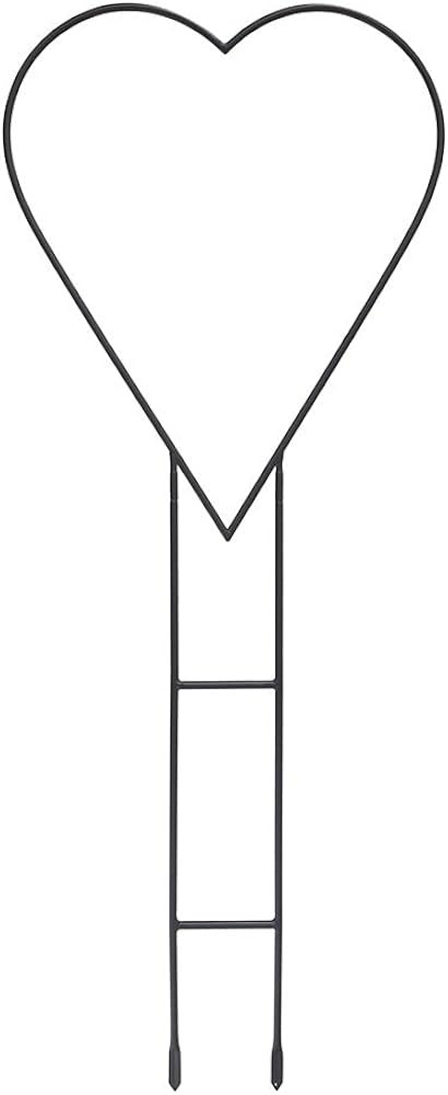 Achla Designs TSW-12KD Heart Hanger Wrought Iron Garden Trellis, Black | Amazon (US)
