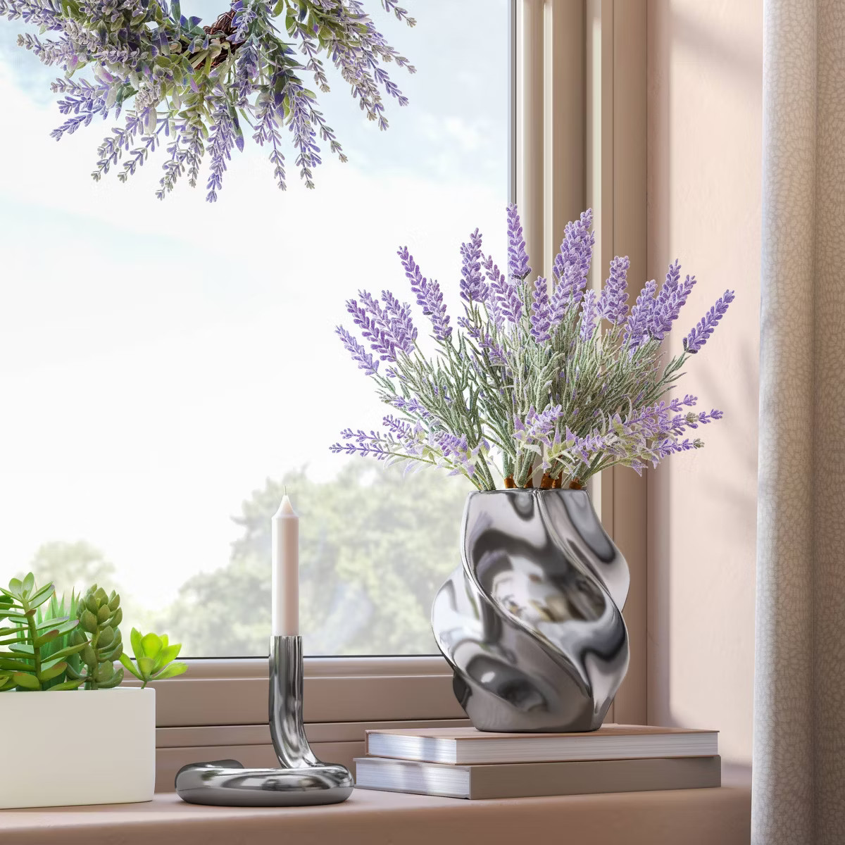 Silver Twisted Ceramic Vase - Threshold™ | Target