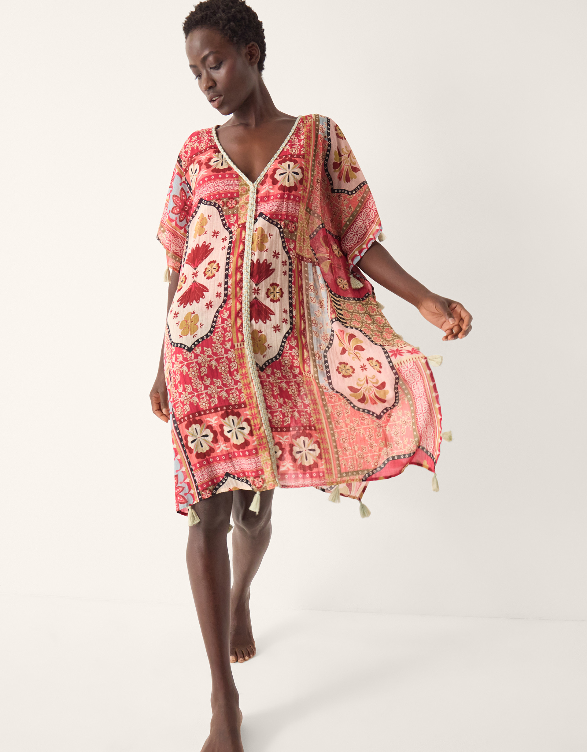 Patti Tile Print Mini Kaftan | Monsoon (UK)