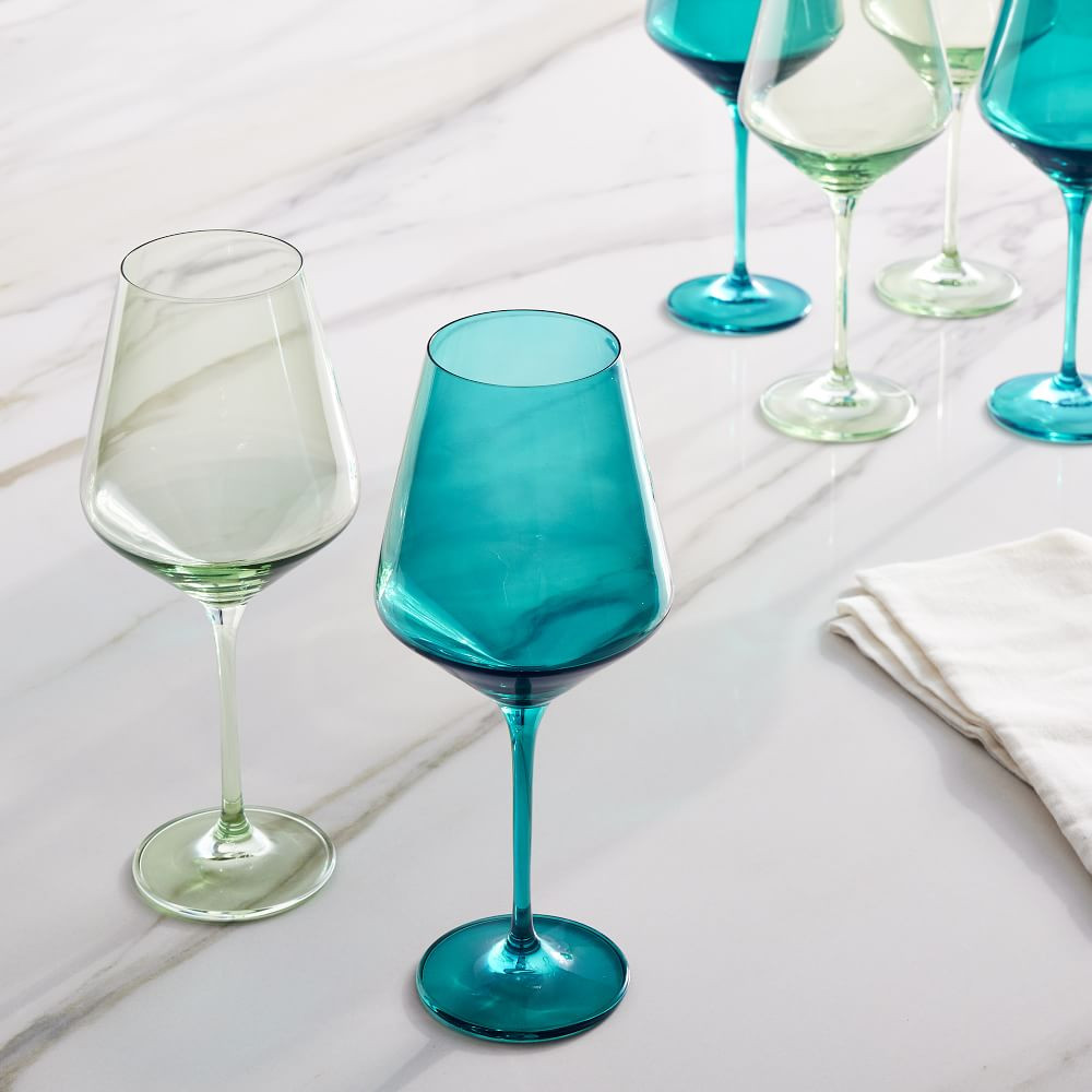 Estelle Colored Stemware, Glass, Black, Set of 6 | West Elm (US)