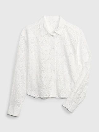 Lace Cropped Shirt | Gap (US)