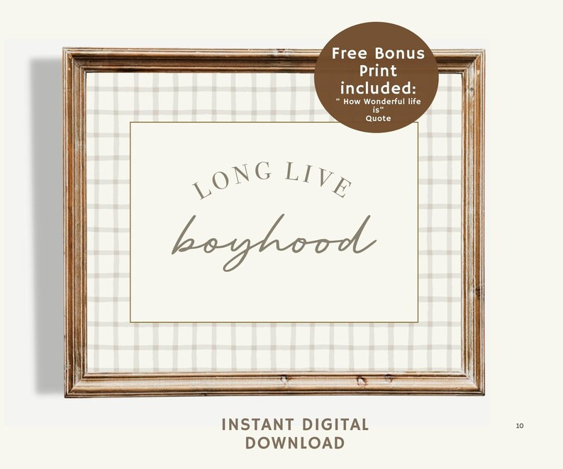 Long Live Boyhood Print, Boys Nursery Wall Art, Vintage Nursery Decor, Childhood Quote Printable ... | Etsy (US)