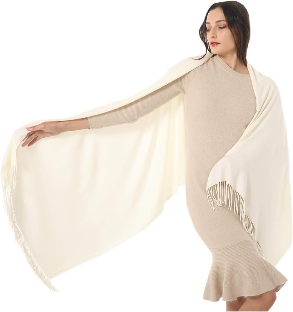 Womens Soft Cashmere Acrylic Shawl Scarf Large Pashmina Wrap Stole Gift Idea | Amazon (US)