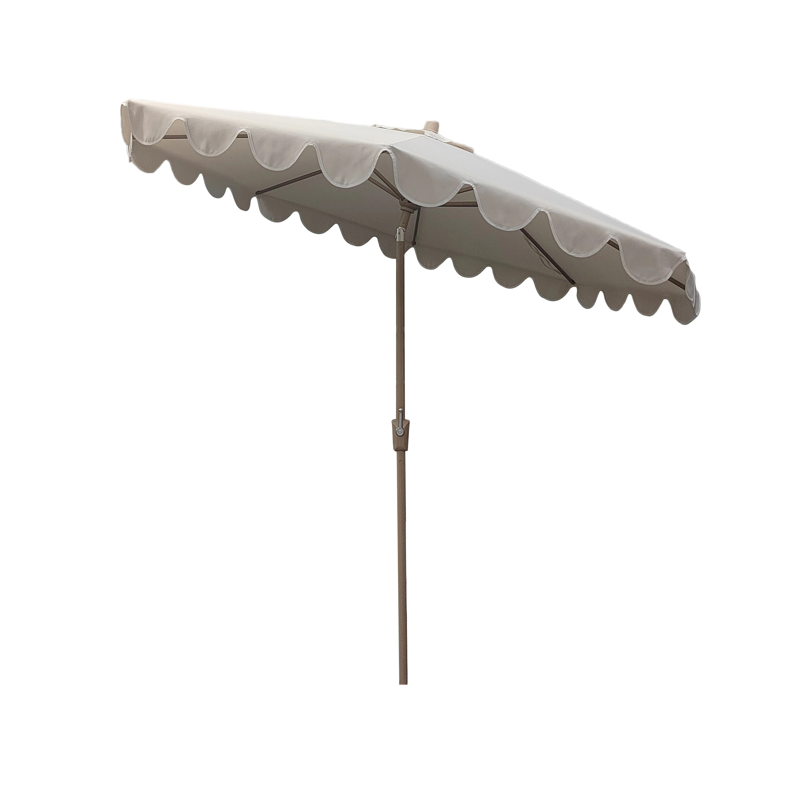 allen + roth 9-ft Aluminum Beige Auto-tilt Market Patio Umbrella | Lowe's