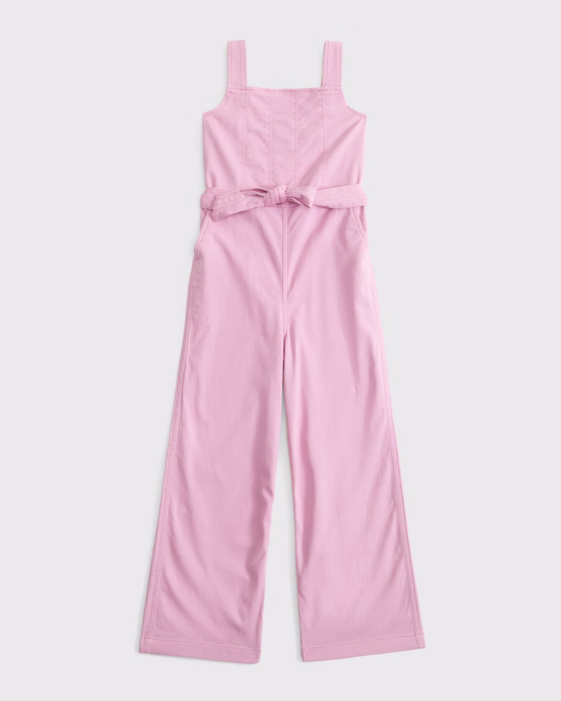 abercrombie kids girls a&f mila jumpsuit in peony - size 11/12 | Abercrombie & Fitch (US)