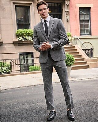 Extra Slim Charcoal Wool-blend Suit Pant | Express