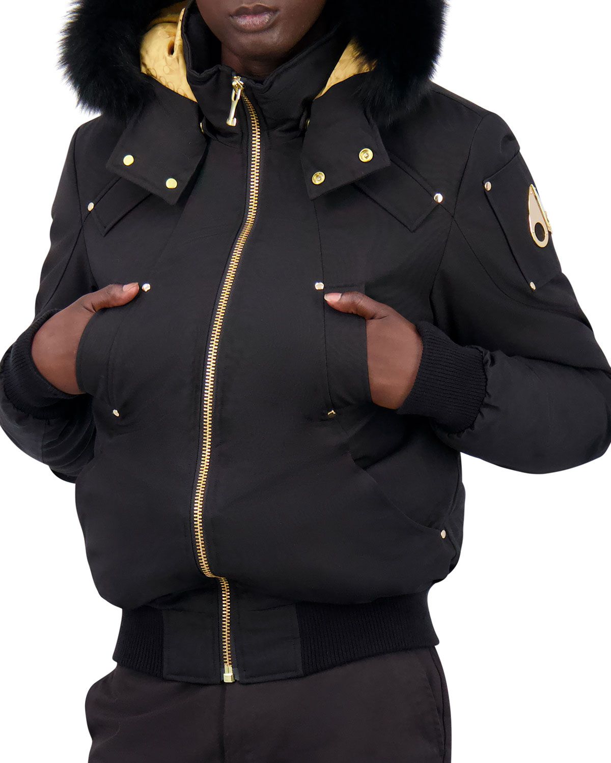 Men's Little Rapids Bomber Jacket w/ Fur Collar | Neiman Marcus