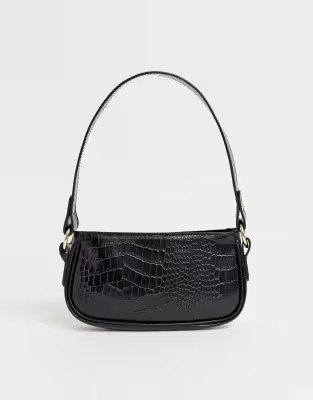ASOS DESIGN croc effect 90s shoulder bag | ASOS US