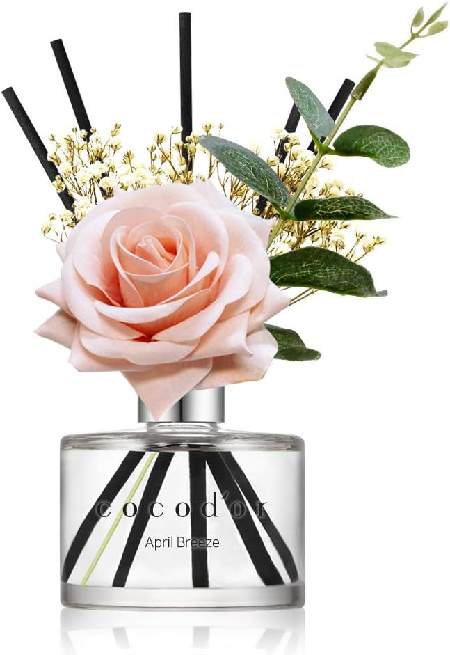 Cocodor Rose Flower Reed Diffuser/April Breeze/6.7oz(200ml)/1 Pack/Reed Diffuser, Reed Diffuser S... | Amazon (US)