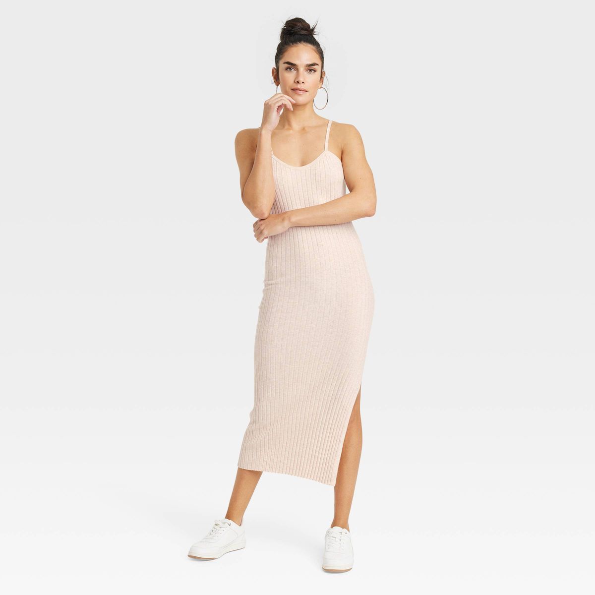 Women's Tank Maxi Sweater Dress - Universal Thread™ Tan S | Target