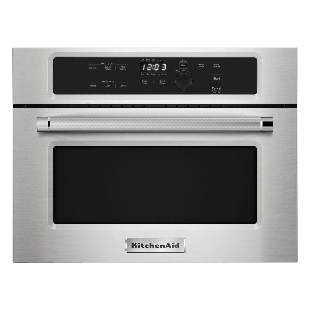 KitchenAid 1.4 cu. ft. Built-In Microwave in Stainless Steel-KMBS104ESS - The Home Depot | The Home Depot