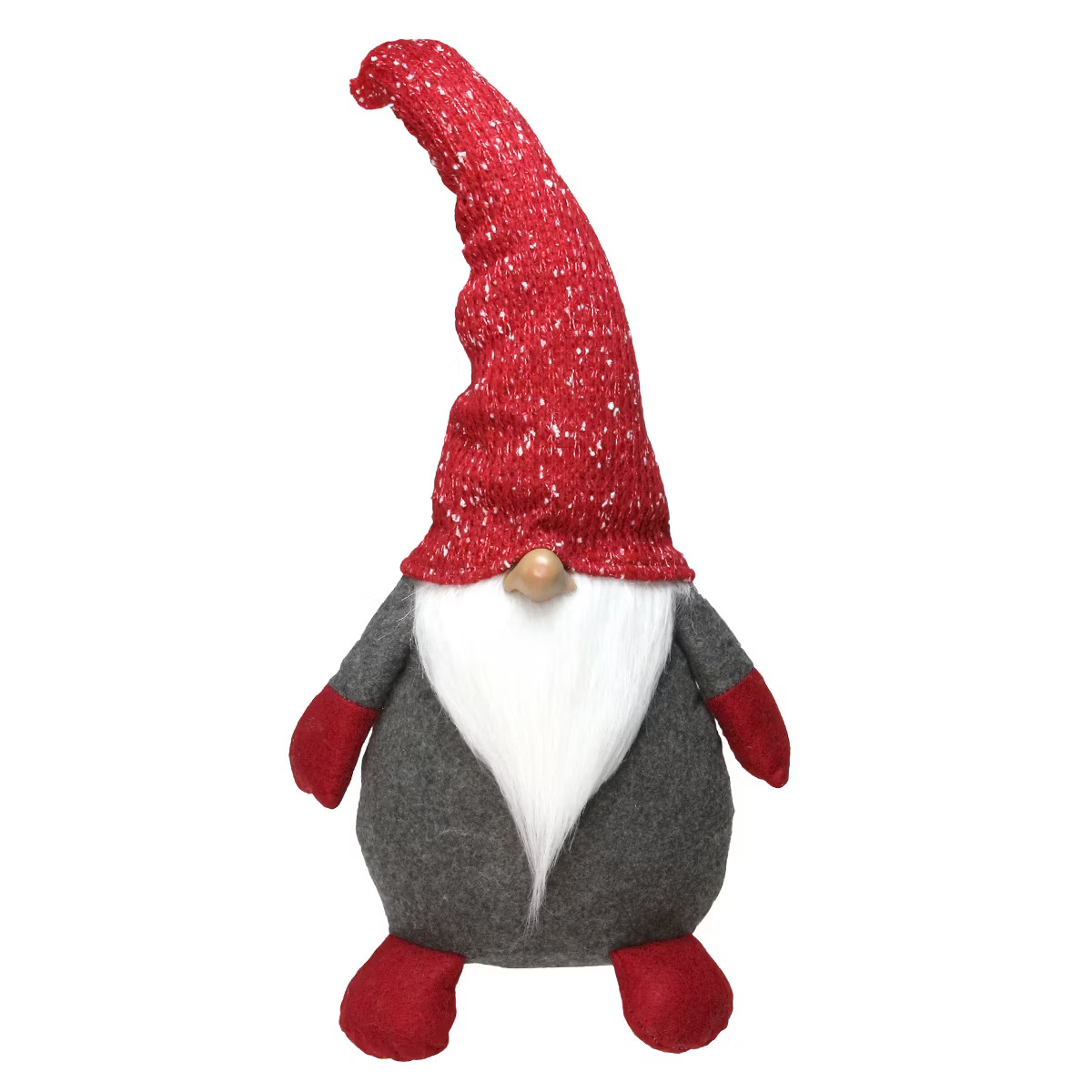 Northlight Gnome with Tall Bendable Hat Christmas Decoration - 22" - Grey and Red | Target
