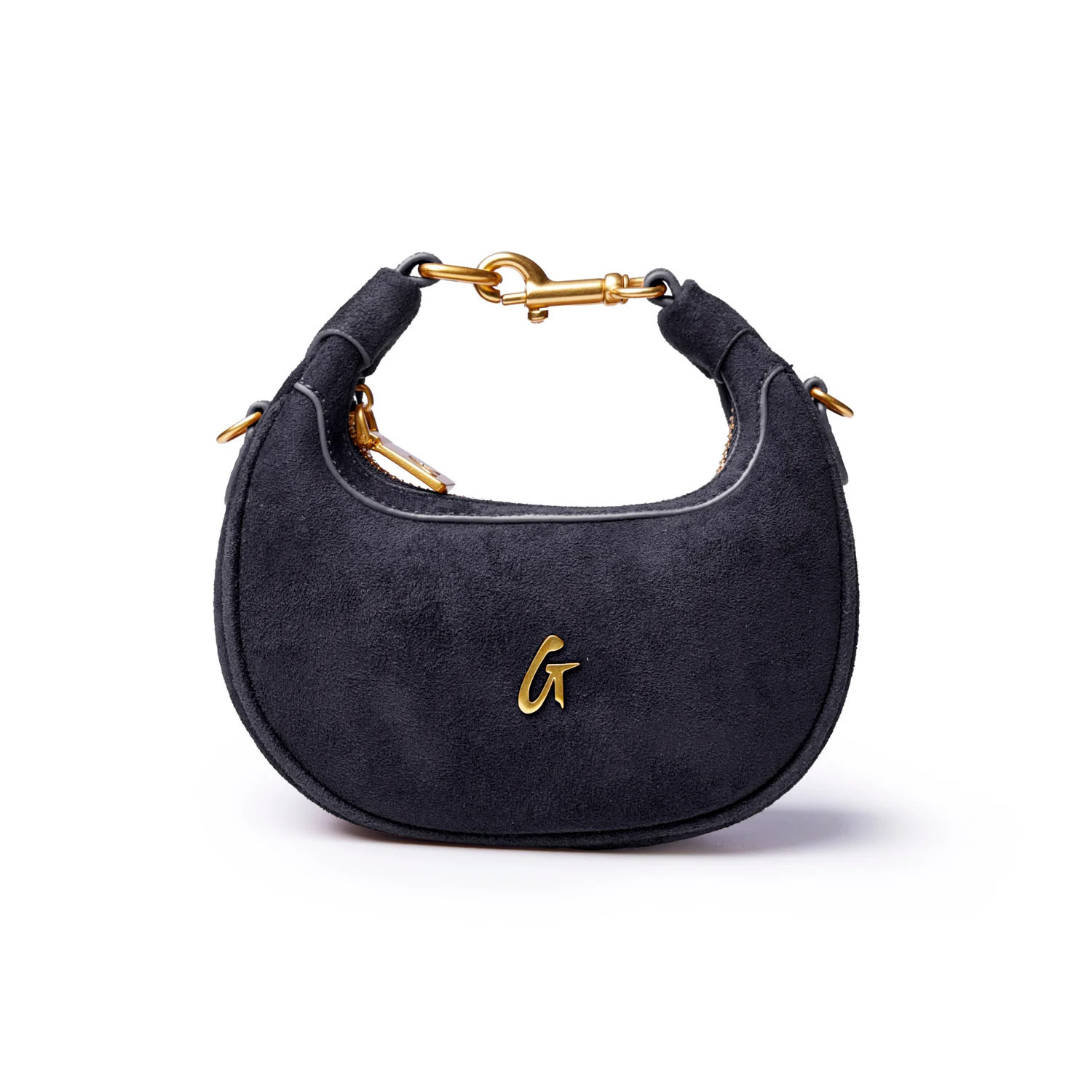 NANO SUEDE HOBO BAG - BLACK | Glam-Aholic Lifestyle