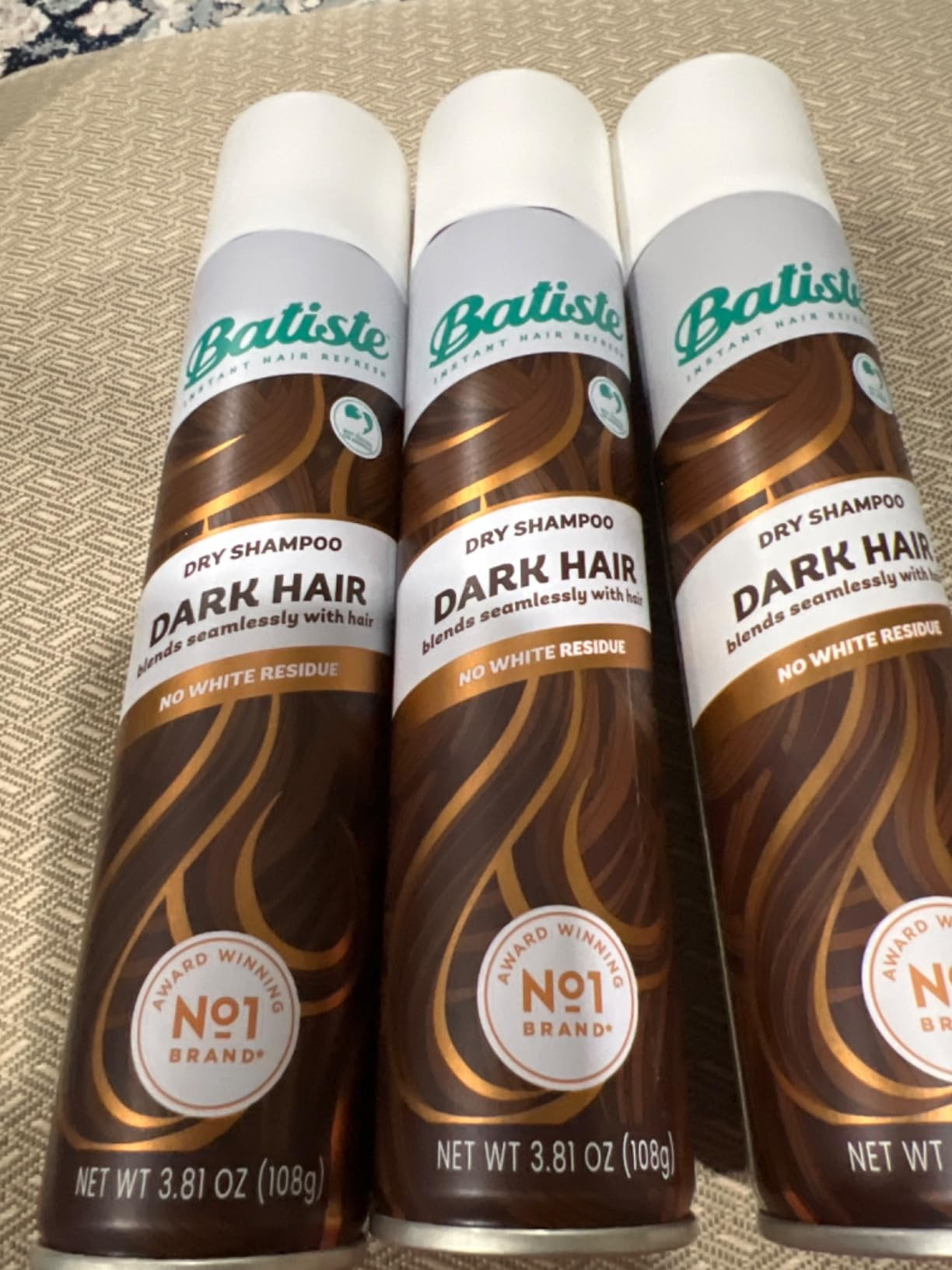 Batiste Dark Dry Shampoo, Waterless shampoo, 3.81oz 3 pack | Amazon (US)