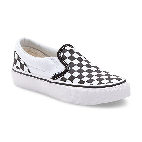 Vans Kids Classic Slip-On (Checkerboard) Black/True White VN000ZBU5GU Size 1.5 | Walmart (US)