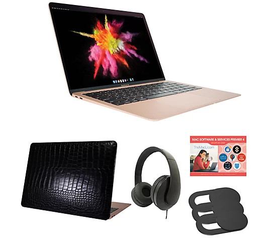 Apple MacBook Air 13" M1 Chip 256GB SSD with Clip Case and Webcam Covers - QVC.com | QVC