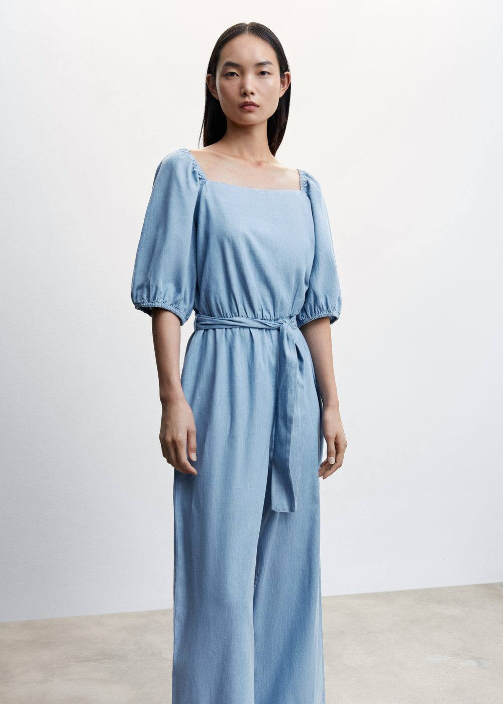 Combinaison coton tencel -  Femme | Mango France | MANGO (FR)