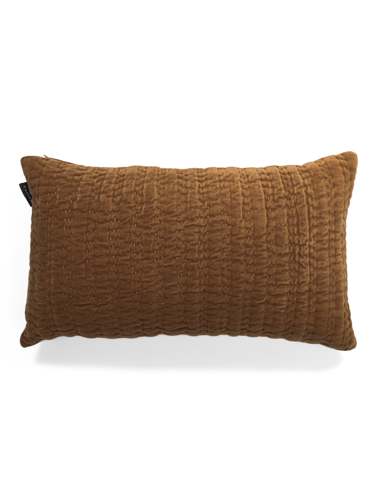 Made In India 14x24 Quilted Velvet Lumbar Pillow | TJ Maxx