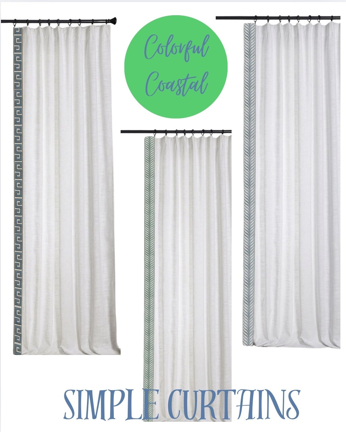 Simple curtains that don’t break the bank.

Colorful Coastal, curtains, coastal design

#LTKHome