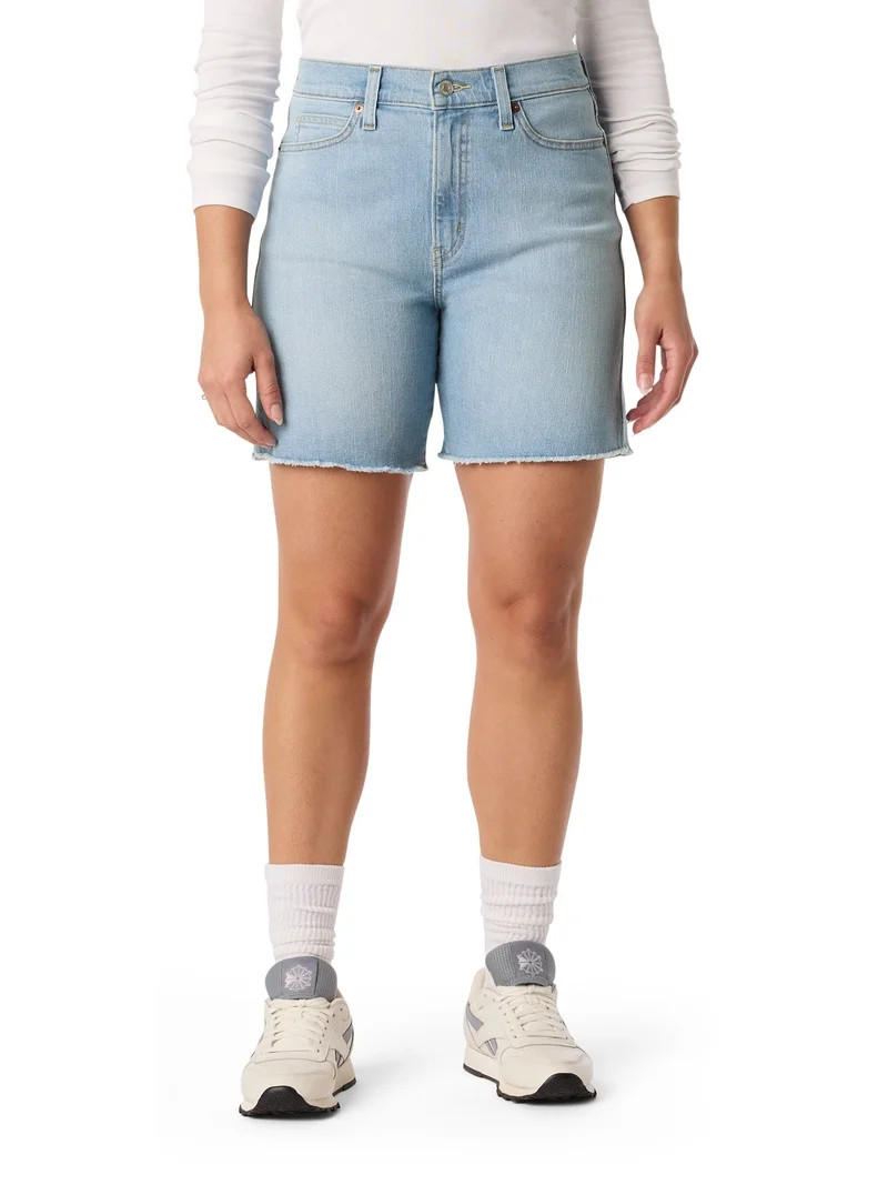 Levi Strauss Signature Women's and Women's Plus Vintage Relaxed Mid Thigh Shorts, Sizes 0-20 | Walmart (US)