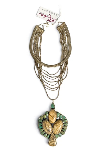 Made In The Deep South 1960s Agate & Turquoise Brooch 1970s Necklace | The Willow Tree