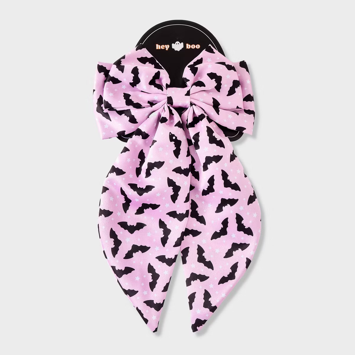 Halloween Bat Print Hair Bow Clip - Pink | Target