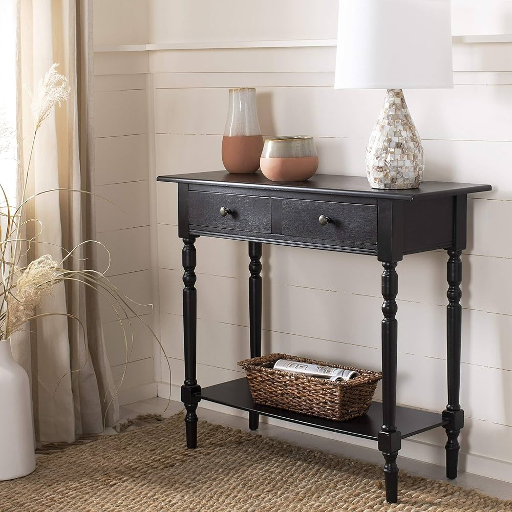 SAFAVIEH American Homes Collection Rosemary Distressed Black Console Table | Amazon (CA)