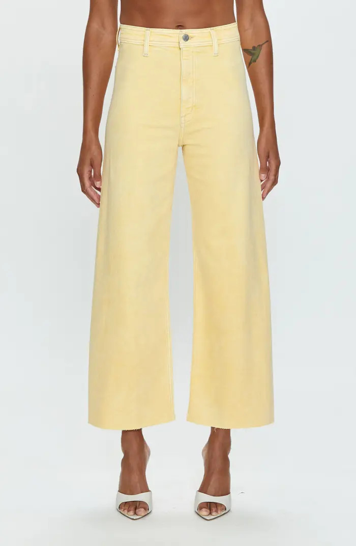 Penny High Waist Raw Hem Wide Leg Jeans | Nordstrom