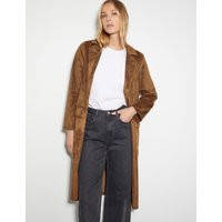 Monsoon Women's Suedette Trench Coat - M - Brown, Brown | Marks & Spencer (UK)