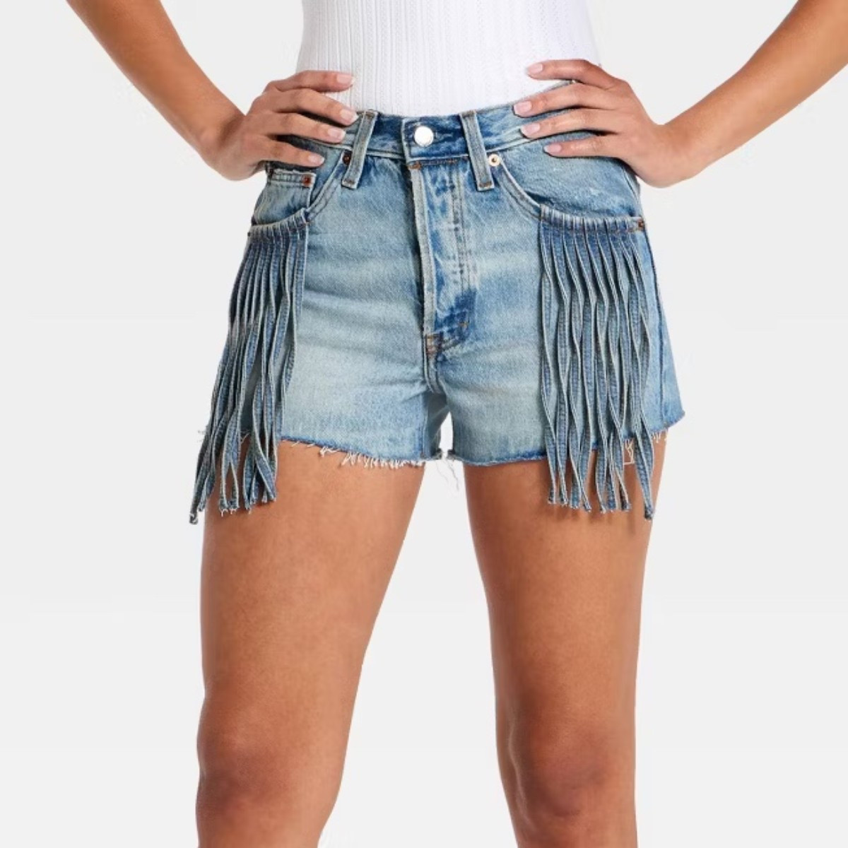 Fringe denim shorts!!!

#LTKootd #LTKgrwm #LTKSeasonal