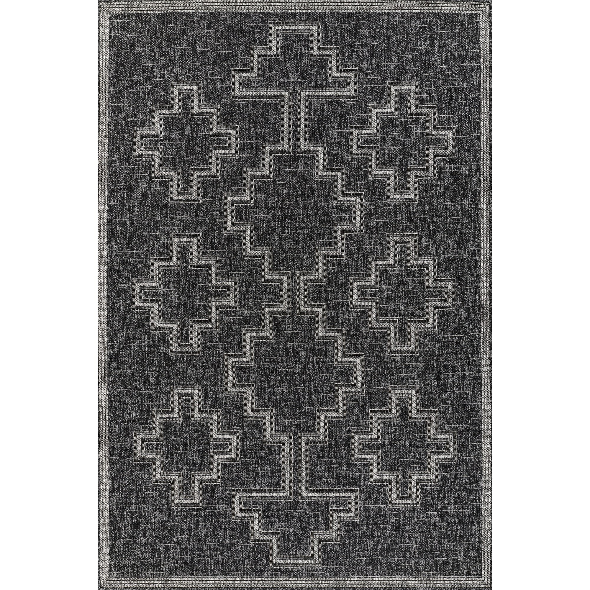 Momeni 9' x 12' Black Geometric Outdoor Rug | Walmart (US)