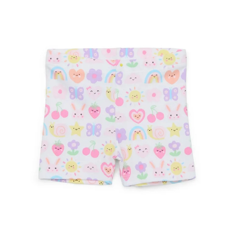 Garanimals Baby Girl Printed Jersey Bike Shorts, Sizes 0-24 Months | Walmart (US)