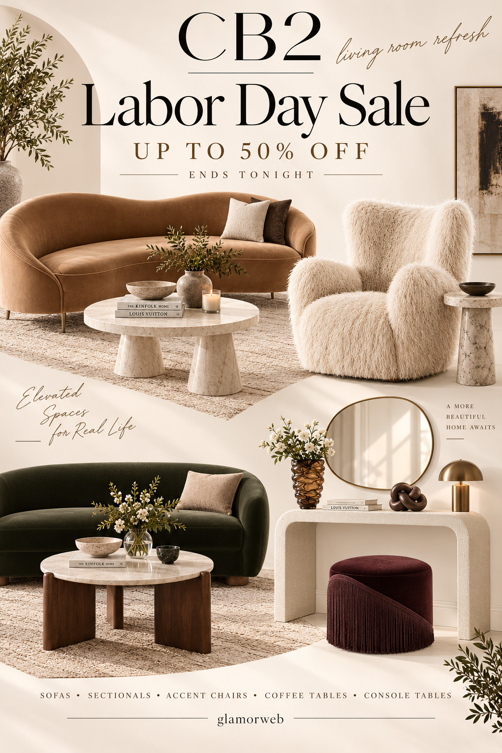 CB2 Labor Day Sale is in its final hours ✨ Up to 50% OFF and it ends tonight! Such a good time for a little fall living room refresh—these sofas, sectionals, accent chairs, coffee tables, and console tables are giving that clean, elevated designer look I love. 🤎 So many statement pieces that can make the whole space feel warmer, more modern, and ready for fall without overdoing it. Final chance to shop before the sale is gone!

#CB2 #CB2Sale #LaborDaySale #LaborDayDeals #FallLivingRoom #FallLivingRoomIdeas #LivingRoomRefresh #LivingRoomInspo #LivingRoomDecor #LivingRoomFurniture #FallHomeDecor #FallHomeInspo #SofaFinds #SofaIdeas #SectionalSofa #SectionalIdeas #AccentChair #AccentChairIdeas #CoffeeTable #CoffeeTableIdeas #ConsoleTable #ConsoleTableDecor #ModernLivingRoom #LuxuryLivingRoom #CozyLivingRoom #ModernHomeDecor #HomeDecorFinds #FurnitureFinds #FurnitureSale #HomeRefresh #InteriorInspo #DesignerHome #LTKHome #LTKFinds 

 #LTKSeasonal #LTKHome #LTKSaleAlert