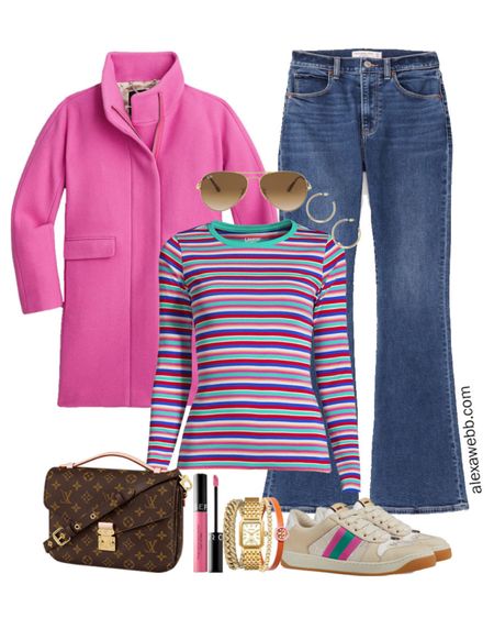 Plus size preppy fall outfit with bright pink wool coat and striped tee. Gucci sneakers, plus size preppy, plussize preppy, fall preppy, Alexa Webb, preppy


#LTKSeasonal #LTKshoecrush #LTKcurves