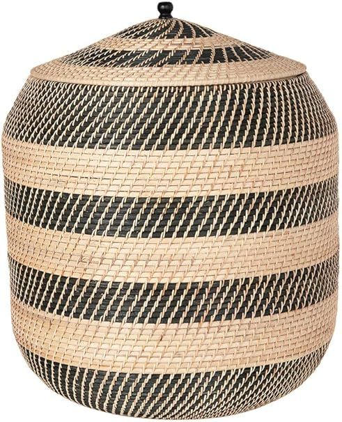 KOUBOO Extra-Large Rattan Belly, Natural-Black Storage Basket | Amazon (US)