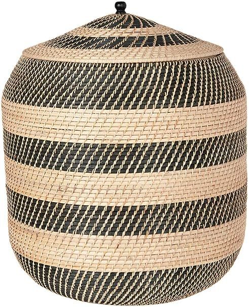 KOUBOO Extra-Large Rattan Belly, Natural-Black Storage Basket | Amazon (US)