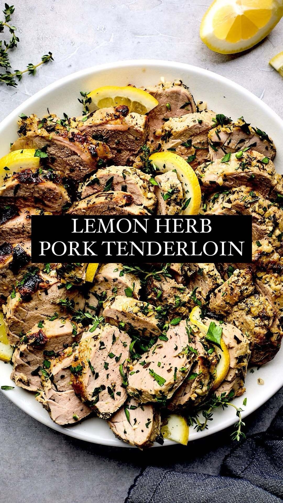 This Lemon Herb Pork Tenderloin is a simple yet flavorful dish that’s perfect for any occasion. Roasted to perfection, the combination of zesty lemon, fragrant herbs, and tender pork creates a meal that’s both easy to prepare and guaranteed to impress. Whether you’re serving it for a weeknight dinner or a special gathering, this recipe is sure to become a favorite! Full recipe here: twopeasandtheirpod.com/lemon-herb-pork-tenderloin

#LTKFindsUnder50 #LTKSeasonal #LTKHome
