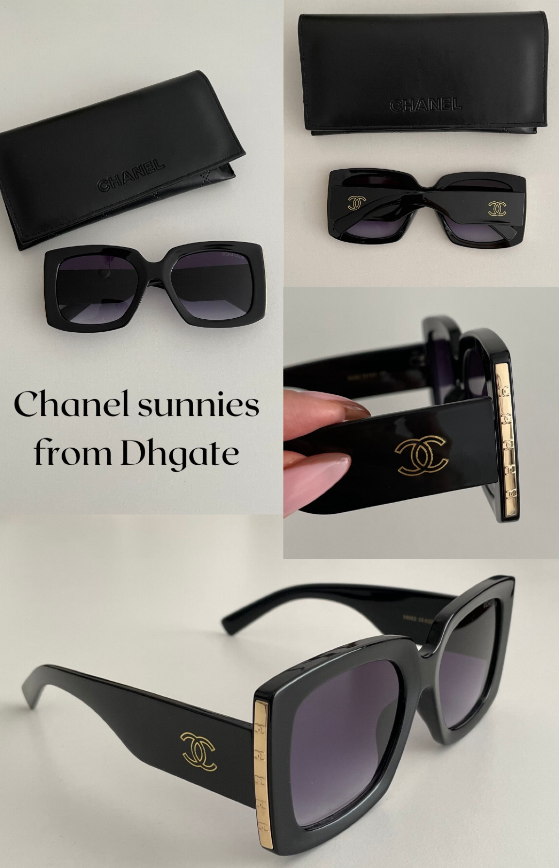 CHANEL Vintage Sunglasses Rare Matelasse Leather Quilted Wrap 