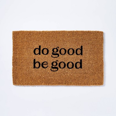 1'6"x2'6" Do Good Be Good Doormat Black - Threshold™ designed with Studio M... | Target