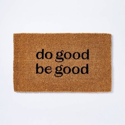 1&#39;6&#34;x2&#39;6&#34; Do Good Be Good Doormat Black - Threshold&#8482; designed with Studio M... | Target