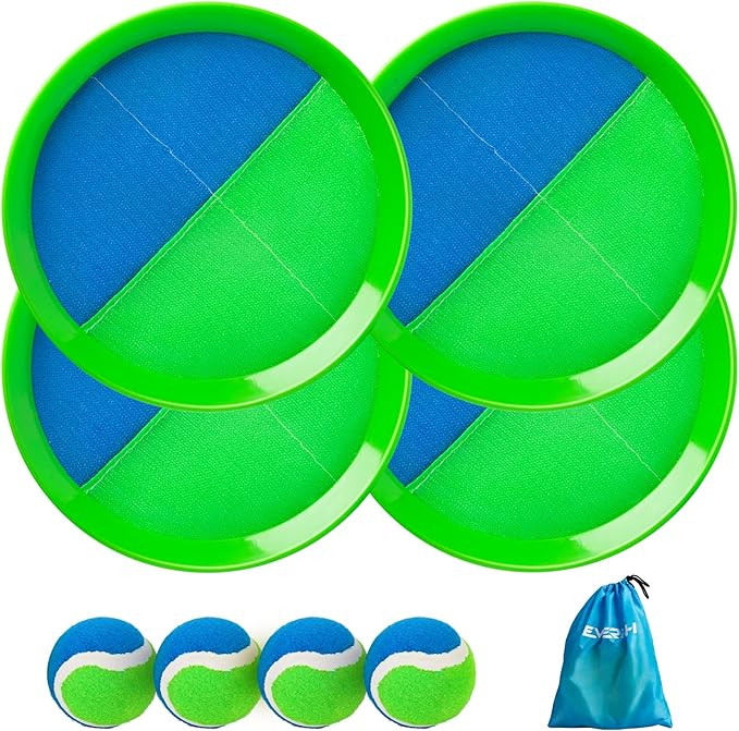 EVERICH TOY Beach Toys Outdoor Games for Kids Ages 3-10-Yard Lawn Games Ball Catch Games Paddle T... | Amazon (US)