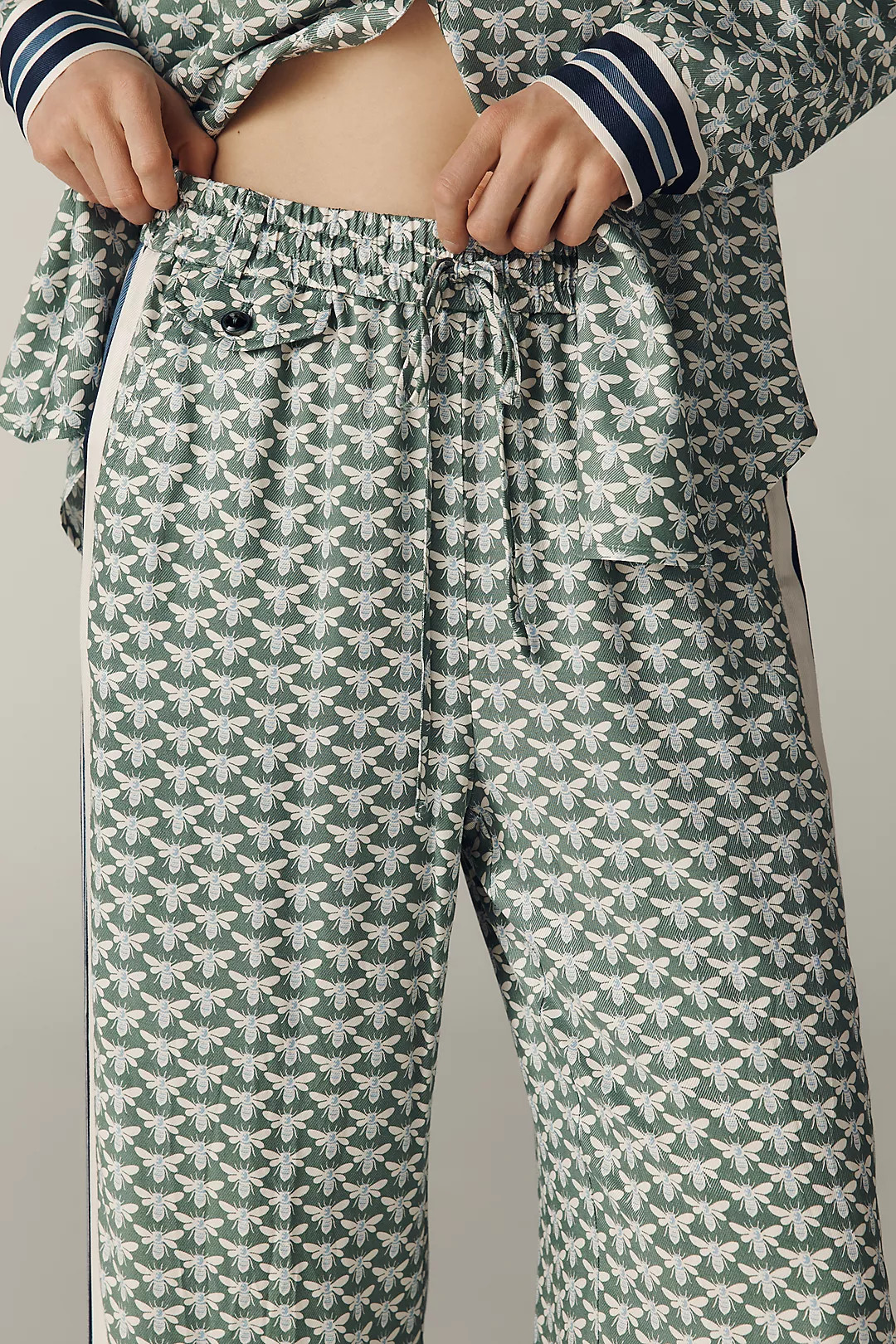 The Brooklin Tie-Front Printed Pull-On Pants by Maeve | Anthropologie (US)