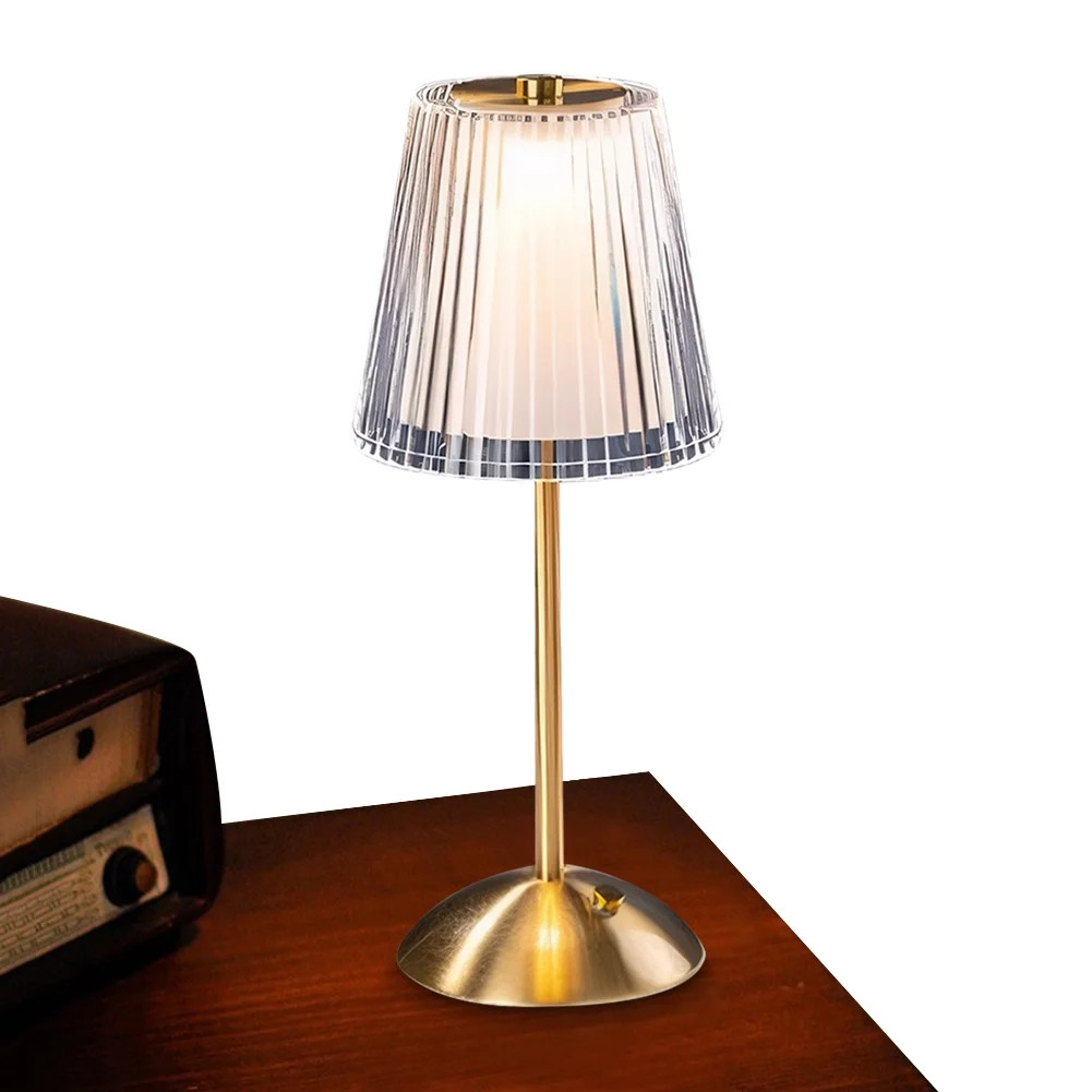 CARRFA Vintage Cordless Crystal Lamp, Modern Matte Copper Body Night Light with 3 Color Modes, 20... | Walmart (US)