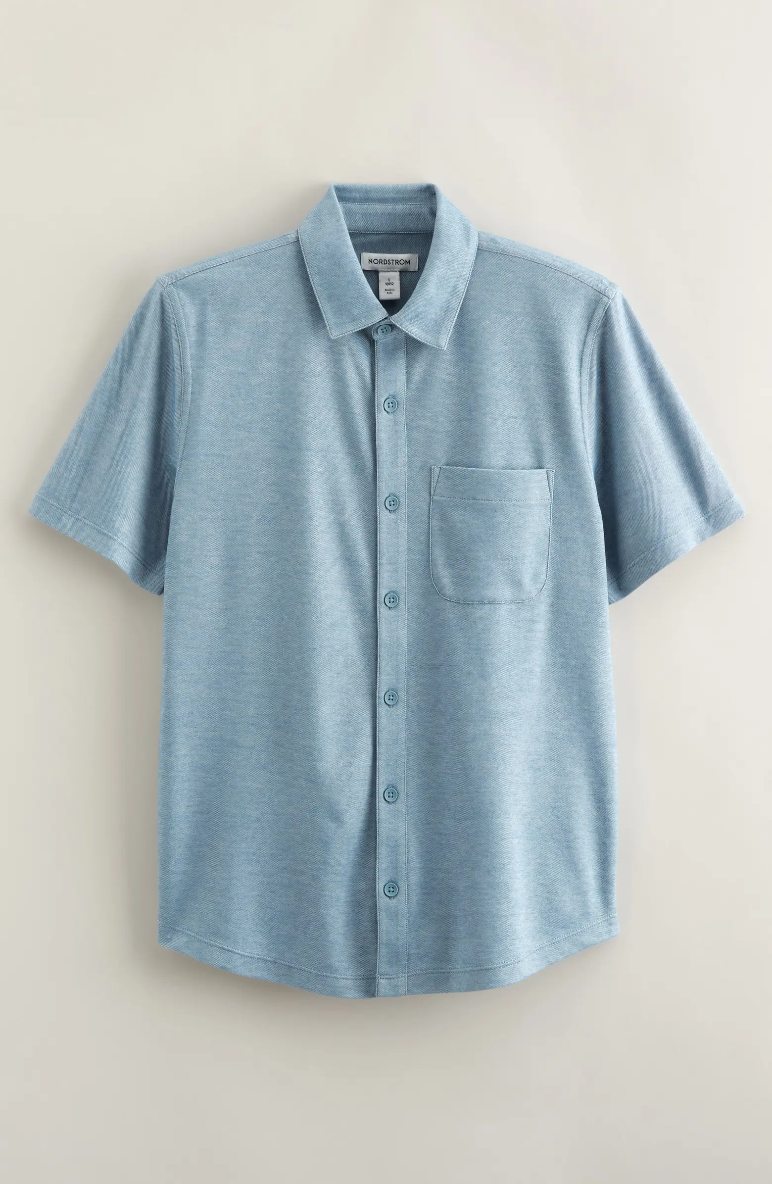 Nordstrom Kids' Short Sleeve Knit Button-Up Shirt | Nordstrom | Nordstrom